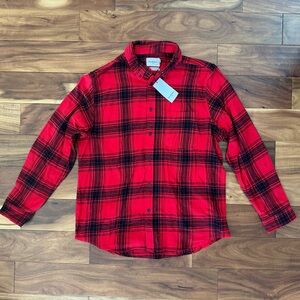 Goodfellow & Co Red and Black Plaid Shirt size XL